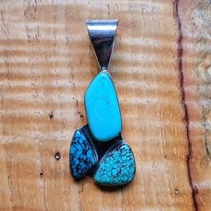 Sterling Silver Turquoise Slide Pendant